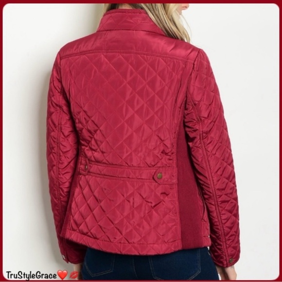 Last One - NWT 🍷 Wine 🍷 Fitted Puffer Jacket - Size Large - Picture 2 of 2